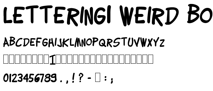 Lettering1 Weird Bold font